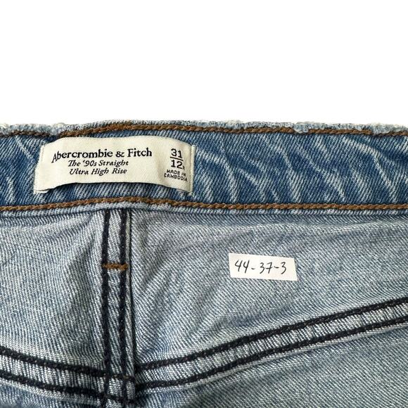 Abercrombie & Fitch Blue 90s Straight Jeans Women's Size 31 | 44-37-3 - Picture 5 of 7